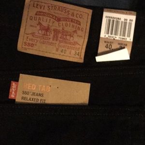 Men’s black 550 Red Tab Jeans